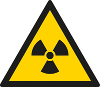 Varningsskylt för radioaktivt ämne eller joniserande strålning
